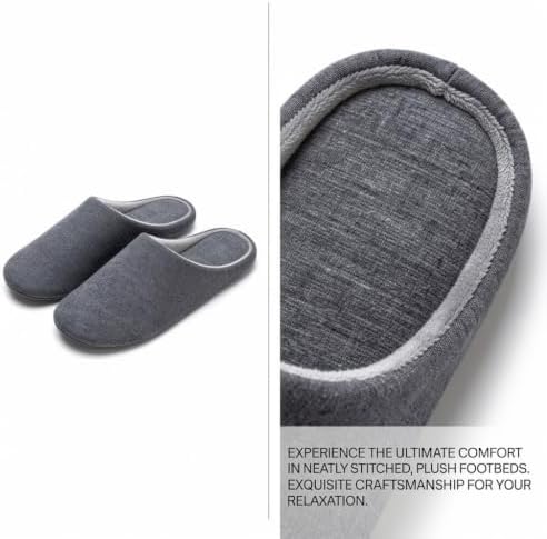 Men Japanese Style Cotton Slippers Anti-Slip TPR Foldable Quiet House Shoes - Image 4