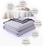Lightweight Summer Quilt - Breathable Solid Color Comforter for Twin/Full Beds, Soft Portable Bed Cover, Cozy Quilted Home Decor for Warm Nights - Image 2