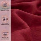 Arcturus Tahoe Wool Bed Blanket | Soft, Breathable Wool Blanket for Year-Round Comfort - Queen Size (90"x 96") | Thick & Washable (Wine) - Image 2