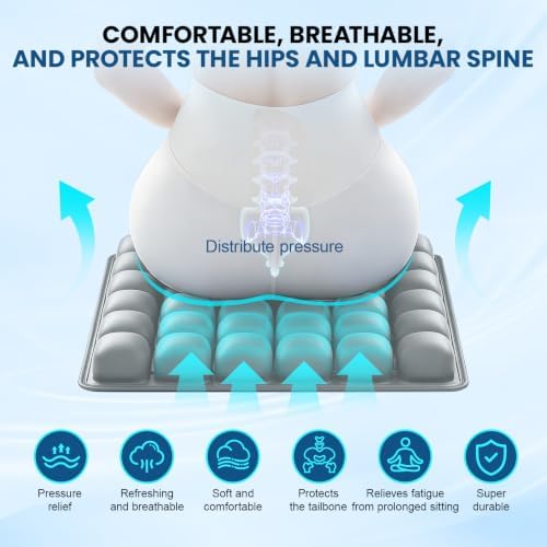 Inflatable Seat Cushion Press-to-Inflate Travel Airplane Car Office - Image 3