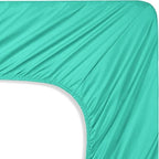 Mocassi Queen Sheet Set - Luxury Hotel 1800 Premier Bedding Sheets & Pillowcases - Ultra Soft Breathable & Cooling Bed Sheets - Deep Pocket - Wrinkle Resistant - 4 Piece - Queen, Paradise Teal - Image 5