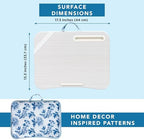 LAPGEAR Designer Lap Desk – Blue Blossoms, 2-Pack with Storage Basket - Image 6