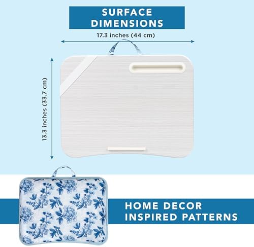 LAPGEAR Designer Lap Desk – Blue Blossoms, Fits 15.6” Laptops - Image 5