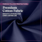 CIRCLESHOME European Pillow Protectors - 100% Cotton Breathable Pillowcases - 26 X 26 Square Pillowcases - Protects Pillows from Dirt, Dust and Debris (European- 4 Pack- 26x26) - Image 3