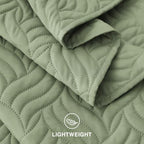 Love's cabin Quilts for Queen Bedspreads, 7 Pieces Bed in a Bag, Sage - Image 7