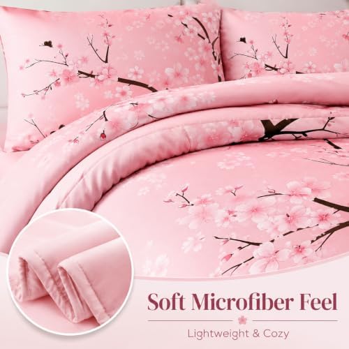 CCoutueChen Pink Cherry Blossom Comforter Set Full Size, 68 * 86 - Image 3