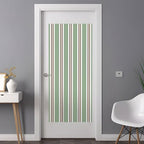 Window Privacy Film Frosted, Green Brown Striped Non-Adhesive Static Cling Window Tint, Modern Farmhouse Vertical Stripes Insulated Windows Frosted Films for Living Room, 35.4 x 78.7 Inches - Image 3
