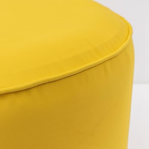 QILLOWAY Inflatable Outdoor Ottoman for Patio, Waterproof Round Pouf, Inflatable Foot Rest, Outdoor Footstool for Poolside, Garden，Camping,Yellow - Image 5