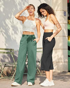 G4Free Yoga Pants for Women Wide Leg Pants with Pockets High Waisted - Image 3