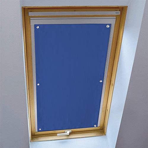 Portable Travel 100% Window Blackout with Suction Cups Thermal Insulated Waterproof Blackout Blind Sun Shade for Window Car Skylight Ceiling 23 x 55 Inch Embossing Navy Blue by Liveinu