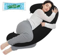 TranquilRelax C Shaped Body Pillow for Side Sleepers, Black-47 * 10" by Unknown