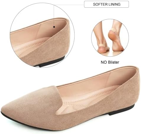 SAILING LU Women's Pointy Toe Ballets Flats PU Leather - Image 4