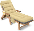 Outdoor Lounge Chair Cushion, Waterproof Replacement Chaise Lounge Cushions for Outdoor Furniture Thickened 71 x 22 x 4.7 Inches Non-Slip Patio Pool Lounge Chair Cushions with Ties (Khaki) by Tycdiose
