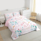 Erosebridal Girls Unicorn Full Comforter Set Pink and Blue Unicorns Bedding Set for Kids Child Stars Astrology Comforter Fantasy Girls Room Decor Cartoon Unicorn Horse Quilt Kawaii Bed Set - Image 4