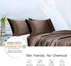 100% Mulberry Silk Pillowcase for Hair and Skin,Both Sides Natural Silk Bed Pillow Case with Hidden Zipper,19 Momme Grade 6A,1pc,Brown,Standard Size 20x26 Inches - Image 5
