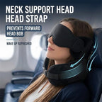 Avernio Travel Pillow with Eye Mask–2 in 1 Support Sleep System (3 in 1) - Image 2