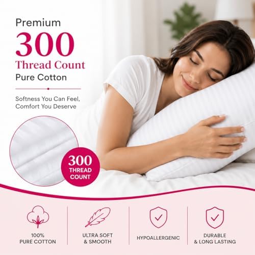 King Pillow Protectors 100% Cotton Sateen Size 20" x 36", Bulk 6 Pack - Image 3