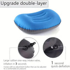 Travel Pillow with Ultralight Inflatable for Neck Lumbar Support Upgrade Backpacking(Blue) - Image 4