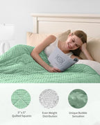 Mr. Sandman Cooling Weighted Blanket for Adults, Queen Size 15 lbs, 60″x80″ - Image 4