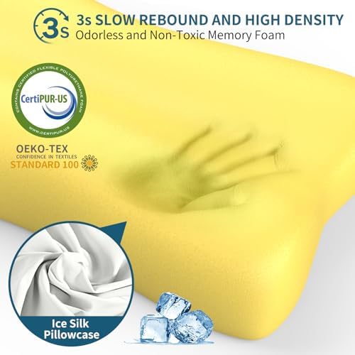 Cervical Neck Pillow - Contour Memory Foam Pillows for Deep Sleep Ergonomic Pillow Cooling Bed Pillow for Neck Support Pillow for Sleepers - Image 4