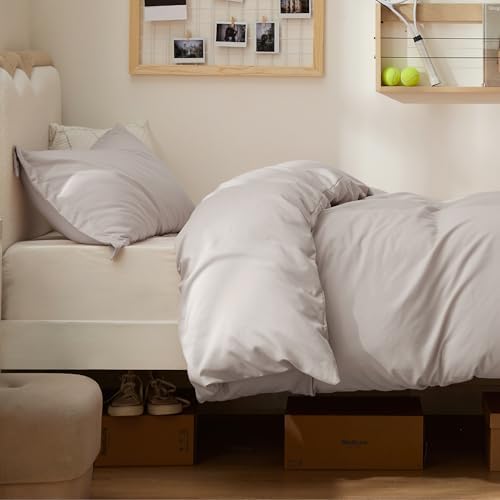 Bedsure Twin/Twin XL Duvet Cover, Soft Double Brushed Bedding Set, Taupe - Image 4