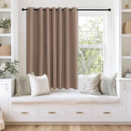 NICETOWN Blackout Curtains 63 inches Long for Living Room Bedroom, Grommet Thermal Insulated Room Divider Drape Window Treatment for Sliding Patio Door, W100 x L63, 1 Panel, Cappuccino by NICETOWN