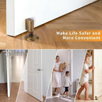 3 Pack Magnetic Door Stopper, Retractable Magnet Floor Door Stop with 0.4 in (10mm) Extension Base, Adhesive Door Magnetic Catch, Door Holder for Gaps Up to 1.4 in (35mm), Brushed Antique Brass BAB-3 - Image 6