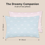 2pk Toddler Pillows 2 Year Old to 5,13x18 Kids Pillow (Pastel Rainbow) - Image 3