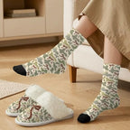 Fuzzy Slippers for Women Washable Cotton Slippers with Crew Socks - Image 3
