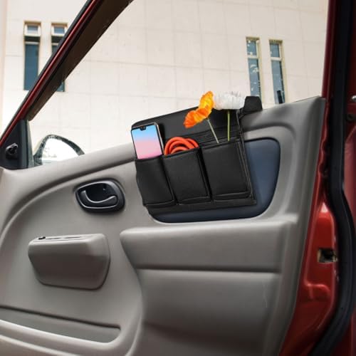 Hemobllo Car Window Armrest Storage Box – Leather Door Armrest Pad with Pocket, 8.5In Wide, Keeps Phone & Keys Organized, Easy Install & Clean, for Sedans, SUVs, Trucks - Image 6