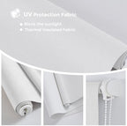 NUTRO CHILL Blackout Roller Shades Blinds for Windows 35" W x 68" L White - Image 4