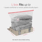 Compactor Large Vacuum Storage Bag & Semi-Rigid Box, Closet Organizer, 145L - Image 5