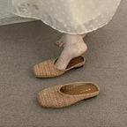 Elegant Bohemian Crochet Mules for Women, Breathable Hollow-Out Woven Knit Flats, Pointed Toe Summer Beach Sandals, Lightweight Slip-on Loafers for Travel & Daily Wear - Image 3
