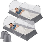 2 Pcs Mosquito Netting for Camping Bed 78 * 39 * 28 Inch, Grey by Hubeii