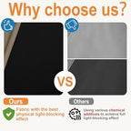 RYB HOME 2 Panels 100% Blackout French Door Curtains Set of 2 - W26 x L72, Mocha - No Drill Door Window Curtains Thermal Insulated Privacy Assured Shades for Front Entrance - Image 2