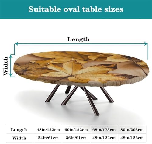 Oval Table Pad, Plaid Pattern Printed on Fitted Oval Tablecloth, for Home & Daily Use Nightstands, Fits for 48" x 68" Oval Tables - Image 4