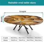 Oval Fitted Tablecloth, Plaid Pattern Printed on Fitted Oval Tablecloth with Elastic, for Home & Daily Use Nightstands, Fits for 52" x 70" Oval Tables - Image 4