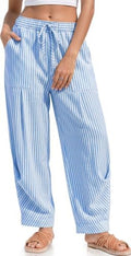 TARSE Womens Linen Barrel Pants Casual Summer Travel Lounge Trousers by TARSE