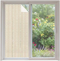 Window Privacy Film Frosted, Beige Retro Non-Adhesive Static Cling Window Tint, Farmhouse Geometric Vertical Stripes Modern Insulated Windows Frosted Films for Living Room, 35.4 x 78.7 Inches by Unknown
