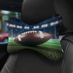 Football and Grass Car Neck Pillows Comfort Bone Shaped Pillows Washable Car Headrest Pillow Removable Ergonomic Cervical Support Pillow for Office Airplane Most Car 2 Pack - Image 5