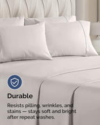 Standard Pillow Cases - 6 Pack Pillowcase Covers - 20" x 26" (Light Grey) - Image 4