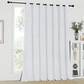 NICETOWN Room Divider Curtain, Sliding Door Curtain, Wide Width Thermal Drapes, Absorb Noise, Room Darkening, Vertical Blinds for Patio Door (Greyish White, Width 100 inches, Length 95 inches) by NICETOWN