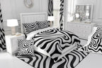 Erosebridal Black and White Toddler Bedding Set,Modern Abstract Aesthetic Comforter Set for Kids Bedroom Decor,Geometric Quilt Bed Set Minimalist Artwork Down Comforter with 1 Pillowcase - Image 6