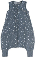 Woolino 4 Season Baby Sleep Bag or Sack with Feet, Australian Merino Wool and Organic Cotton, 6-18 m, Star Gray by Woolino