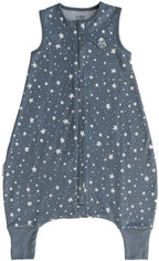 Woolino 4 Season Baby Sleep Bag or Sack with Feet, Australian Merino Wool and Organic Cotton, 6-18 m, Star Gray by Woolino