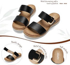 Littleplum Women Slides Sandals Arch Support Open Toe Slip on Sandals Soft Cushion Slippers Comfy Casual Summer Shoes for Walking Beach Travel - Image 5