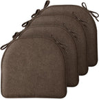 TushGuard Chair Cushions, 4 Pack Memory Foam Chair Pads, Brown by TushGuardSeatCushonsPillows