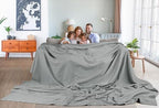 Utopia Bedding 100% Cotton Waffle Blanket Big Size Cool Grey, 120x120 Inch - Image 3