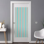 Window Privacy Film Frosted, Teal Brown Striped Non-Adhesive Static Cling Window Tint, Modern Farmhouse Vertical Stripes Insulated Windows Frosted Films for Living Room, 35.4 x 78.7 Inches - Image 3