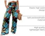 Angerella Womens Elastic High Waisted Palazzo Pants Casual Wide Leg Long Lounge Pant Trousers with Pocket - Image 4